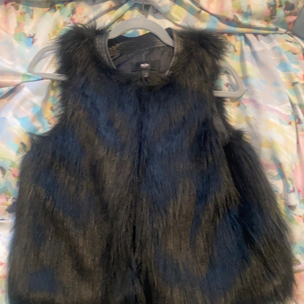 Faux fur vest